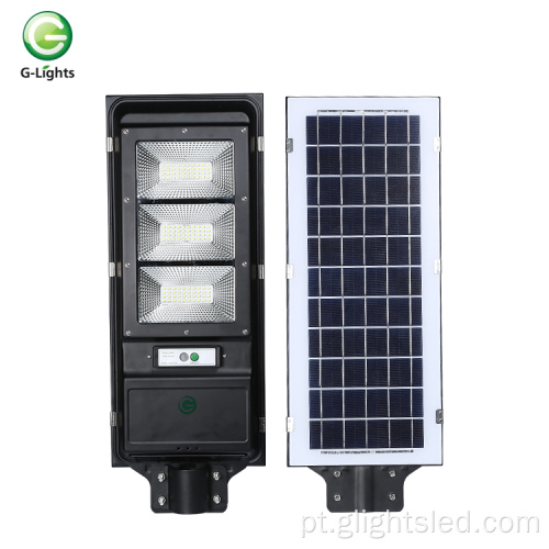 40w 60w ao ar livre tudo em um poste de luz solar LED